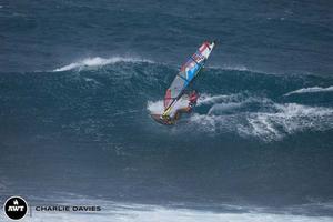 Sam Bittner took some of the biggest waves out there today - JP Aloha Classic 2013 photo copyright  Charlie Davies / AWT http://americanwindsurfingtour.com/ taken at  and featuring the  class