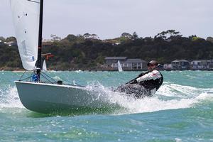 Black Rock's own Chris Visick on Monkey Trunks... - OK Dinghy Australian and Interdominion Championships photo copyright  Alex McKinnon Photography http://www.alexmckinnonphotography.com taken at  and featuring the  class