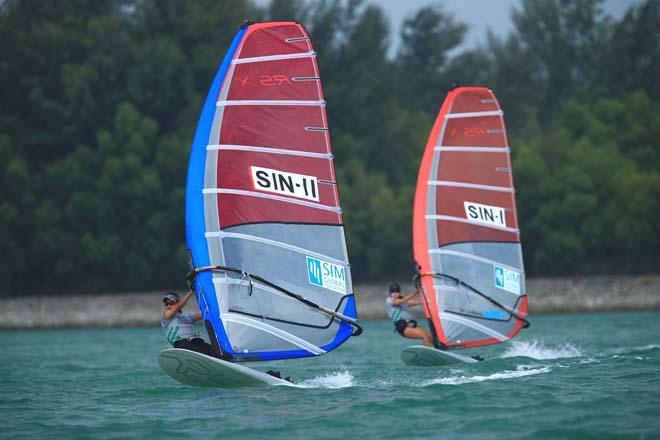 2014 Singapore Open Asian Windsurfing Championship day 1 © Howie Choo