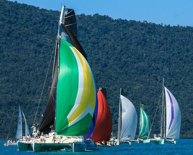 The multihull division always have fun both on and off the water - Airlie Beach Race Week 2014 © Shirley Wodson