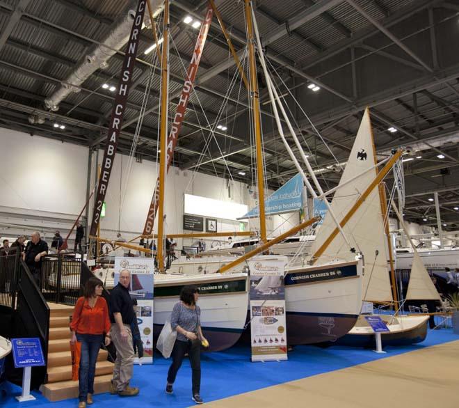 Visitors on the Cornish Crabber stand at the London Boat Show 2014, ExCeL, London. © onEdition http://www.onEdition.com