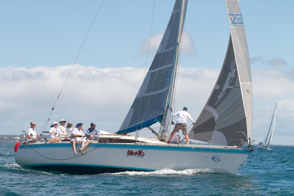John Holder's Plus 16 was crowned overall regatta champion and also placed first in the Jib and Main fleet. photo copyright Bernie Kaaks taken at  and featuring the  class