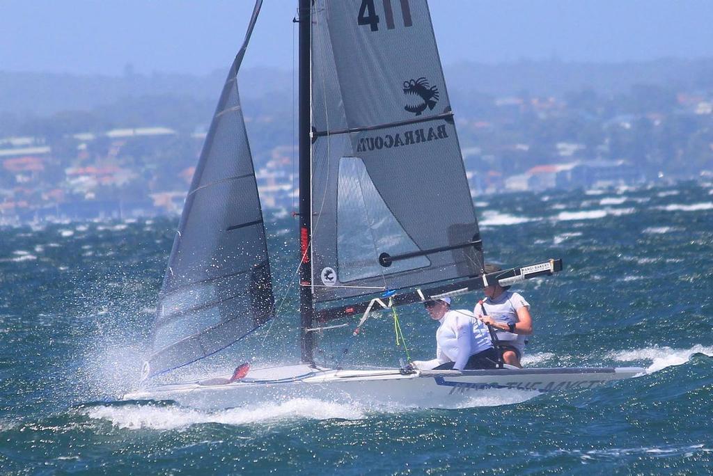 Pushing Hard - Josh Tasker and Ryan Narborough from Cronulla Sailing Club - 2013/14 MG National Titles photo copyright Rohan Nosworthy taken at  and featuring the  class