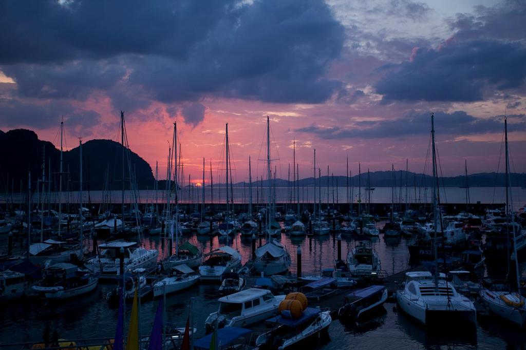 The end of a busy day on the water. Royal Langkawi International Regatta 2014 photo copyright Guy Nowell http://www.guynowell.com taken at  and featuring the  class