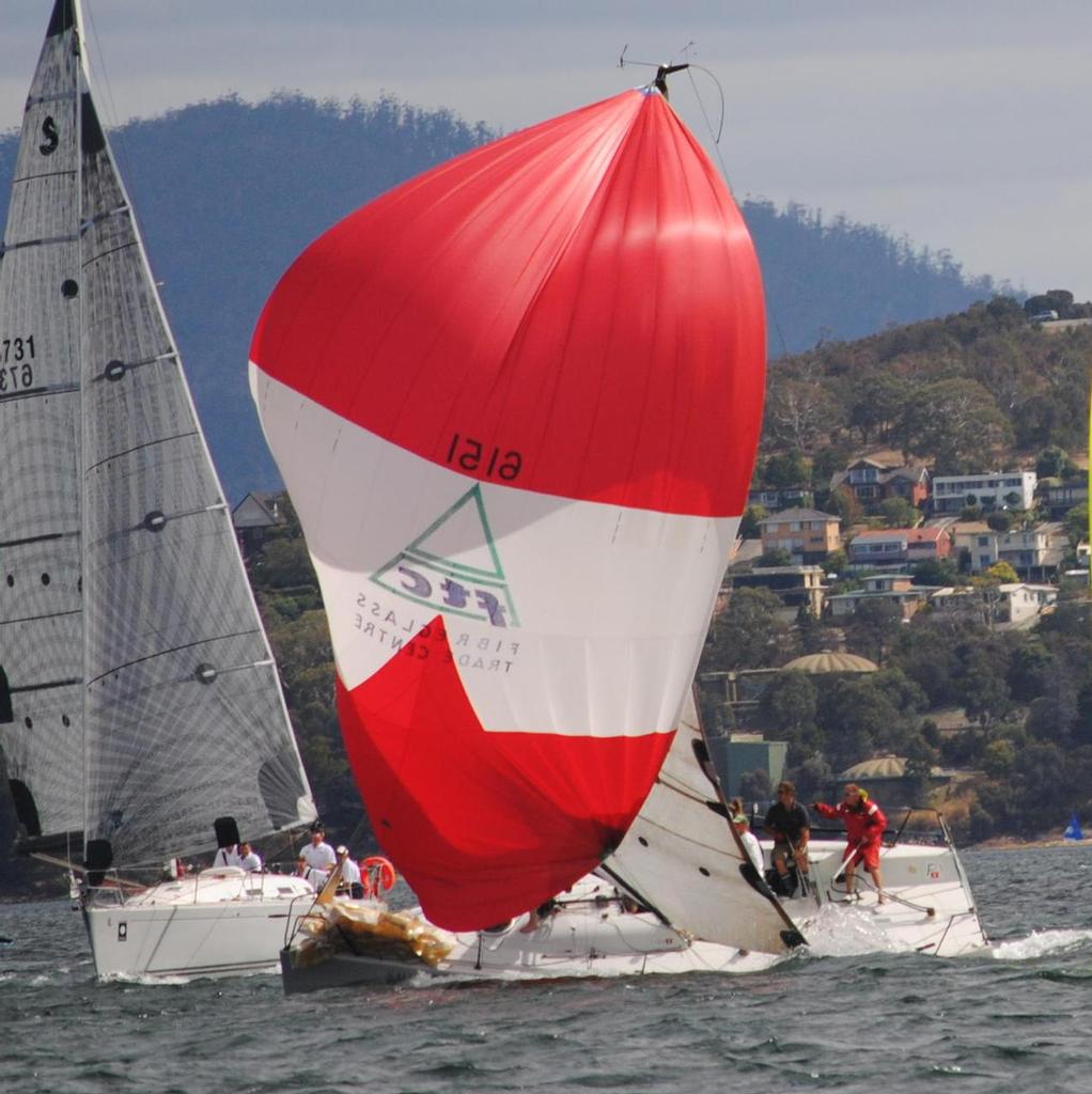 Spectacular keelboat racing in the Crown Series Bellerive Regatta photo copyright Peter Campbell taken at  and featuring the  class