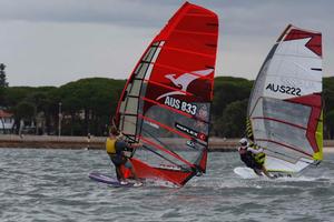 Luke Baillie (AUS-333) and Steve Floyd (AUS-2222) downwind. - 2014 Downunder Pro photo copyright Tam Hohnberg taken at  and featuring the  class