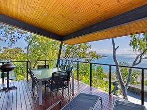 Take in the spectacular ocean views from one of the very popular Shorelines apartments photo copyright Kristie Kaighin http://www.whitsundayholidays.com.au taken at  and featuring the  class