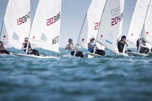 Girls fleet in action on day 6 - 2013 Laser Radial Youth World Championships photo copyright Lloyd Images taken at  and featuring the  class