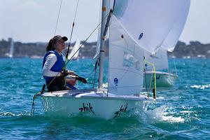 WA's Nia Jerwood and Lisa Smith are leading the girls' division. - 420 Australian Championships photo copyright  Alex McKinnon Photography http://www.alexmckinnonphotography.com taken at  and featuring the  class