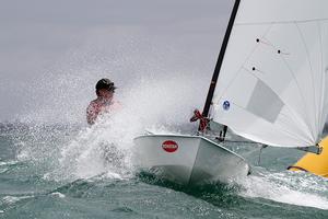 It is Michael Williams in amongst the spray. - OK Dinghy Interdominion Championship photo copyright  Alex McKinnon Photography http://www.alexmckinnonphotography.com taken at  and featuring the  class