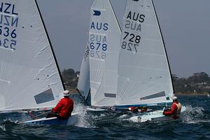 Local sailor, Bruce Ashton, has been all over the scoreboard chart, including an OCS. - OK Dinghy Interdominion Championships photo copyright  Alex McKinnon Photography http://www.alexmckinnonphotography.com taken at  and featuring the  class