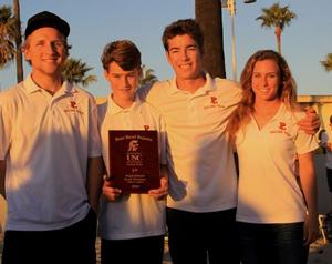 Point Loma's winners: Will LaDow, Kenny Moats, Scott Sinks, Rebecca McElvain - 29th Annual Rose Bowl Regatta photo copyright Rich Roberts taken at  and featuring the  class