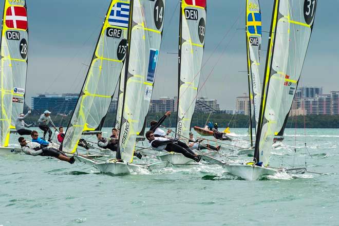 ISAF Sailing World Cup Miami 2014 - Day 4, 49er © Walter Cooper /US Sailing http://ussailing.org/