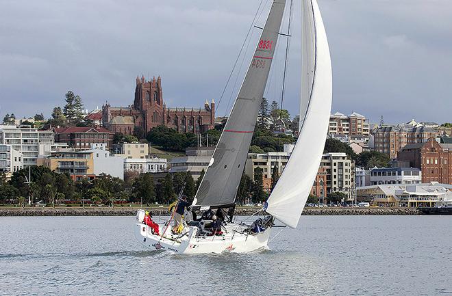 Concealed Weapon returns to harbour after racing offshore. - 2014 Audi IRC Australian Championship ©  John Curnow