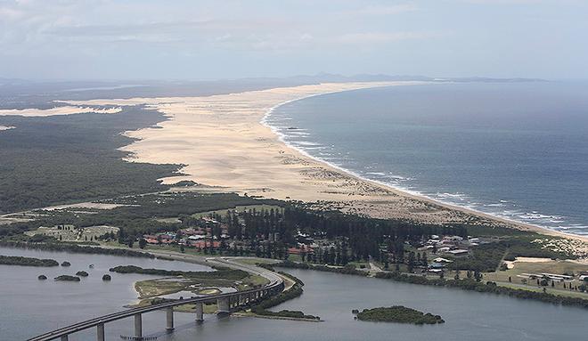Stockton Beach to the North provides for another large racing area. - 2014 Audi IRC Australian Championship ©  John Curnow