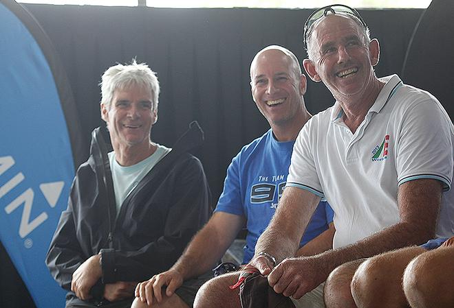 Grant Simmer, Doug McGain and Steve Jarvin during the Etchells forum. - Garmin NSW Etchells Championship ©  John Curnow