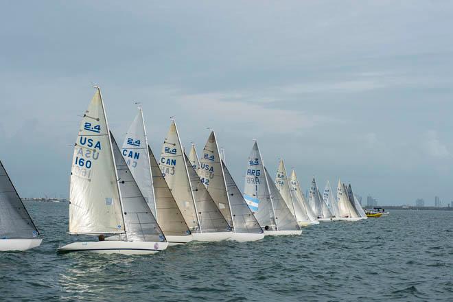 2.4mR Start on day 5 - 2014 ISAF Sailing World Cup Miami © Walter Cooper /US Sailing http://ussailing.org/