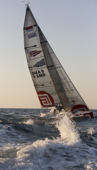 EFG Bank - Sailing Arabia The Tour 2014. Leg three from The Abu Dhabi - Dubia. EFG Bank Monaco skippered by Sidney Gavignet (FRA)  - EFG Sailing Arabia – The Tour 2014 © Lloyd Images