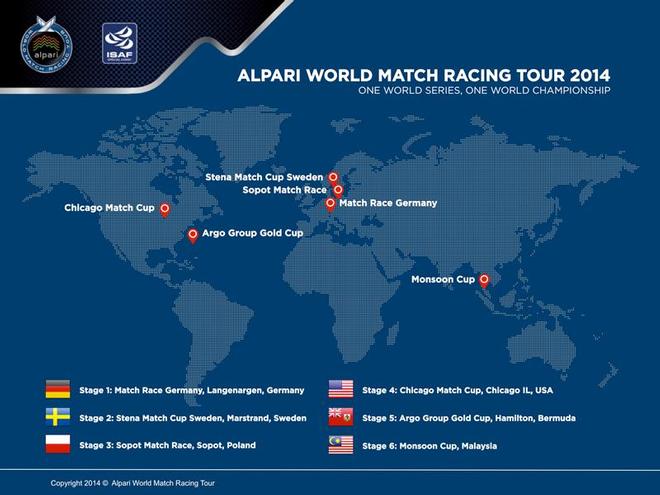 2014 Alpari World Match Racing Tour Event Map - Alpari World Match Racing Tour  2014 © Alpari World Match Racing Tour