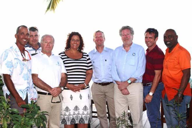 Left to right: Danny Donelan, Asst. Mgr., Camper Nicolson Port Louis Marina; Glynn Thomas, Mgr., Camper Nicholson Port Louis Marina; John Burnie, RORC Marketing & Sponsorship Consultant; Minister Alexandra Otway-Noel, Minister for Tourism, Civil Aviation and Culture; Nick Elliott, RORC Racing Mgr.; Andrew Mc Irvine, Admiral of RORC and Secretary General of the International Maxi Association (RORC Race Partners); Mark Scott, Director of Development, Peter de Savary Group; and <br />
Mr Rudy Grant, CEO, © Royal Ocean Racing Club - RORC http://www.rorc.org