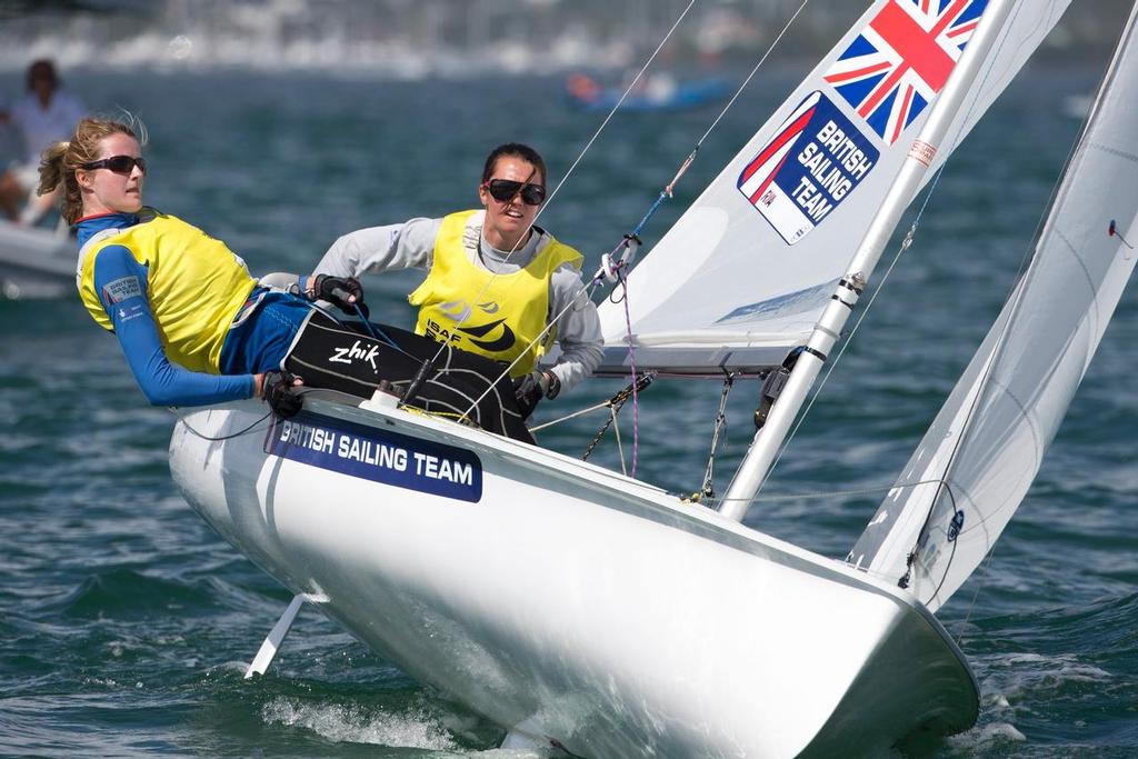 Sophie Weguelin and Eilidh McIntyre, 470 - The ISAF Sailing World Cup Miami 2014 © Richard Langdon/British Sailing Team
