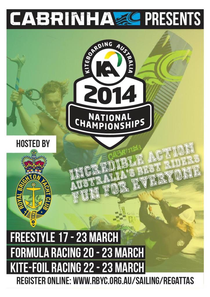 RBYC Nationals Poster - Kiteboarding Australia National Championships 2014 photo copyright Kiteboarding Australia taken at  and featuring the  class