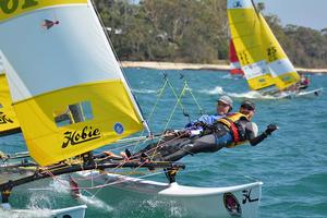 3 - Hobie 16 World Championships 2014. Open Series Qualifiers. Day One. photo copyright Peter Costello taken at  and featuring the  class