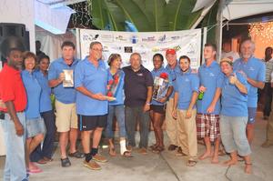 Jaguar collects best performing yacht trophy - Island Water World Grenada Sailing Week 2014 photo copyright Grenada Sailing Week/Derek Pickell taken at  and featuring the  class