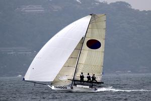 yandoo showed excellent downwind speed - 18ft Skiffs NSW Championship 2014 photo copyright Australian 18 Footers League http://www.18footers.com.au taken at  and featuring the  class