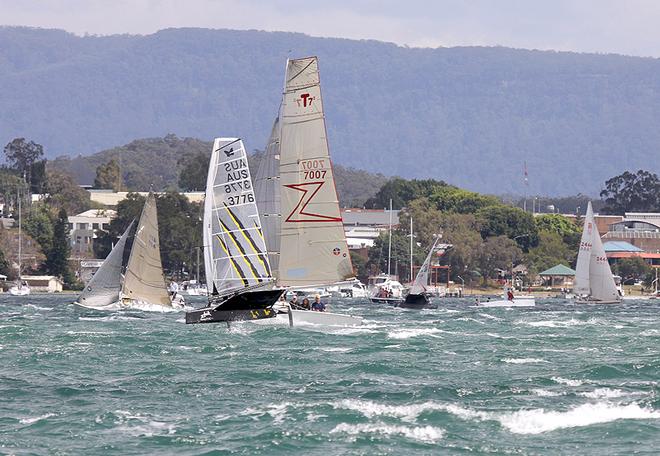 Starting to head down the mine for Josh McKnight just after the start of the 2012 Heaven Can Wait regatta. ©  John Curnow