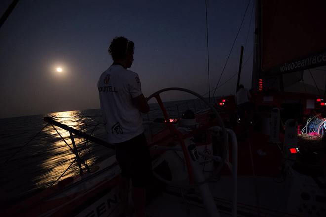 Leg three, Day two - Jack Bouttell onboard - Jack Bouttell steps onboard for Leg three of the Volvo Ocean Race from Abu Dhabi to Sanya.  ©  Sam Greenfield / Volvo Ocean Race