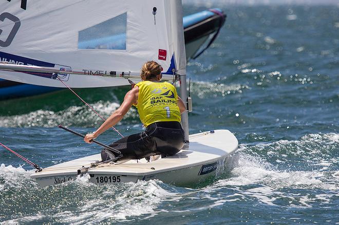 Winning form for Britain’s Alison Young. - 2014 ISAF Sailing World Cup, Melbourne ©  John Curnow
