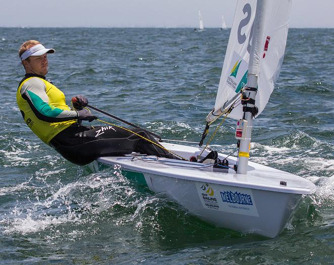 Winning form from the Master of the Laser. - 2014 ISAF Sailing World Cup, Melbourne ©  John Curnow
