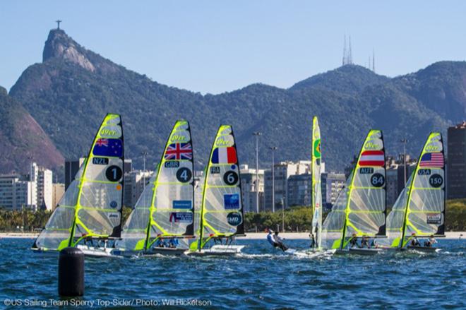 US Sailing Team Sperry Top-Sider athletes racing at the site of the 2016 Olympic Games in Rio de Janeiro, Brazil. © Will Ricketson / US Sailing Team http://home.ussailing.org/