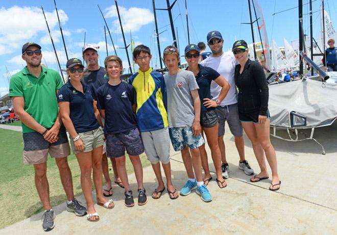 Opti sailors with current AST members © Jeff Crow/ Sport the Library http://www.sportlibrary.com.au
