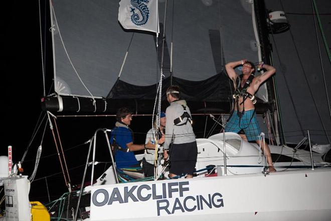 Celebrations all round on board Oakcliff Racing  © RORC/Arthur Daniel and Orlando K Romain