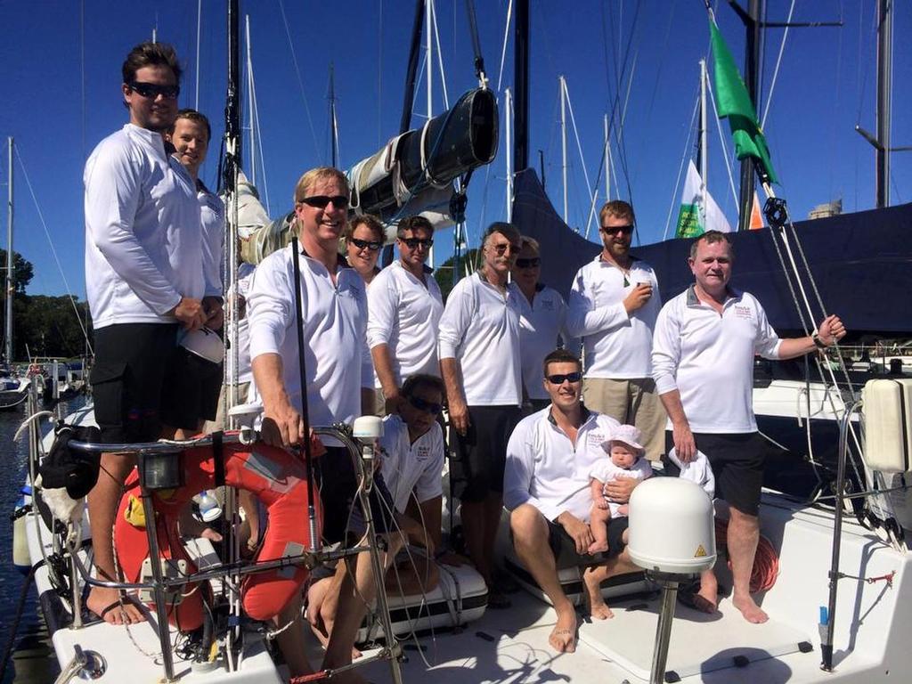 The crew before the start - Pretty Fly III - 2014 Rolex Sydney Hobart © SW
