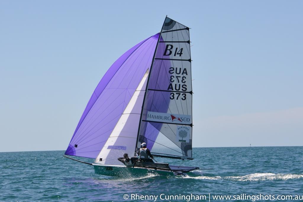 AUS 373 Ian and David Cunningham - 2015 ISail Whitsundays B14 World Championship photo copyright Rhenny Cunningham taken at  and featuring the  class