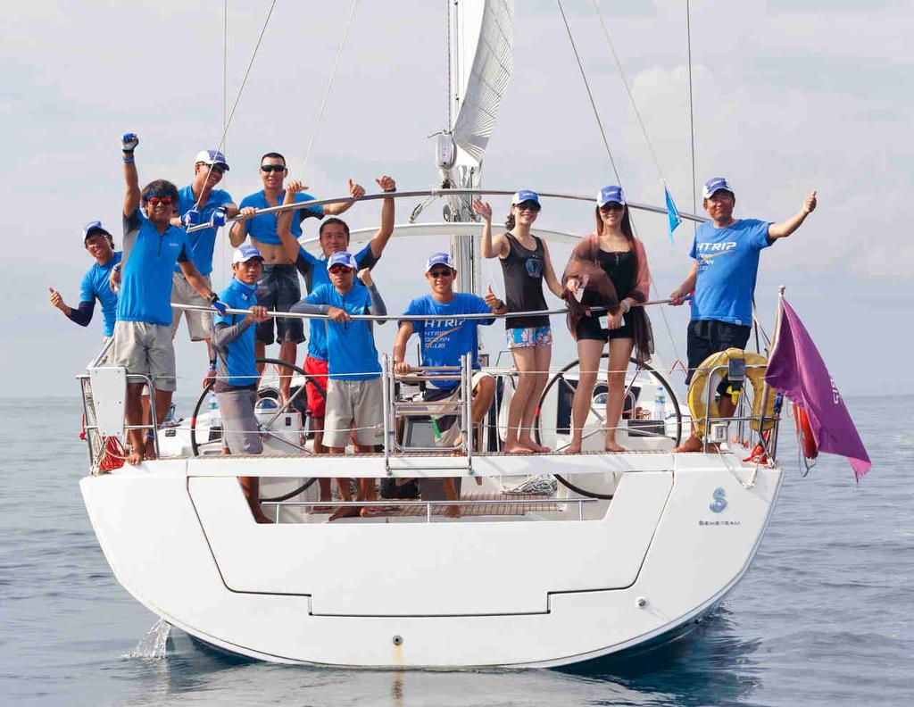 H-Trip have something to shout about! Phuket King's Cup 2014 photo copyright Guy Nowell taken at  and featuring the  class