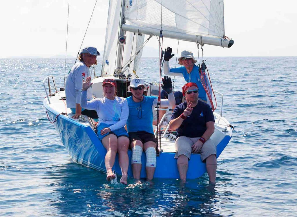 Happy Platu sailors. Phuket King's Cup 2014 photo copyright Guy Nowell taken at  and featuring the  class