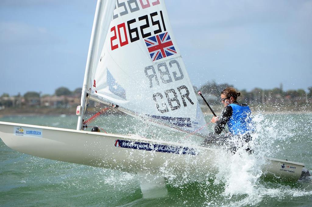 Great Britain’s Alison Young dominated results in the Laser Radial today - ISAF Sailing World Cup – Melbourne 2014. photo copyright Jeff Crow/ Sport the Library http://www.sportlibrary.com.au taken at  and featuring the  class