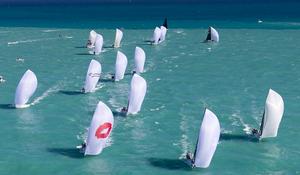 Melges 32 Fleet - Melges 32 World Championship Miami 2014 Day one. photo copyright Melges 32/Carlo Borlenghi taken at  and featuring the  class