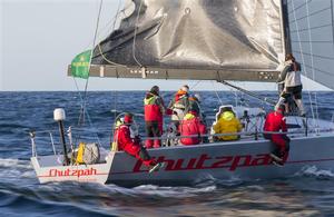 Chutzpah shakes out a reef in the 2014 Rolex Sydney Hobart Race photo copyright  Rolex/Daniel Forster http://www.regattanews.com taken at  and featuring the  class