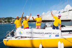 Yves and Isabelle Haudiquet's Pogo 40, Bingo (France).   had completed their second transatlantic crossing following the race - 2014 RORC Transatlantic Race. photo copyright RORC/Arthur Daniel and Orlando K Romain taken at  and featuring the  class