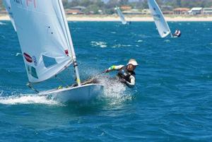 Tom Burton. Looking for the top mark - 2015 Open Laser Nationals. photo copyright  Rick Steuart / Perth Sailing Photography http://perthsailingphotography.weebly.com/ taken at  and featuring the  class