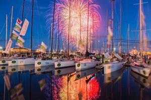 New Year's Eve fireworks in Hobart - Rolex Sydney Hobart Yacht Race 2014-15. photo copyright  Rolex/Daniel Forster http://www.regattanews.com taken at  and featuring the  class