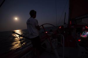 Leg 3, Day 2 - Jack Bouttell onboard - Jack Bouttell steps onboard for Leg three of the Volvo Ocean Race from Abu Dhabi to Sanya. photo copyright  Sam Greenfield / Volvo Ocean Race taken at  and featuring the  class