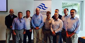 Matt Allen, President of Yachting Australia and Member Yachting Association Presidents on Saturday 18 October 2014.  Ron Bugg (Yachting Tas), Ken Hurling (Yachting Qld), Gary Martin (Yachting NT), Matt Allen (Yachting Australia), Denys Pearce (Yachting WA), Ian Cunningham (Yachting Vic), Wayne Thompson (Yachting SA), Matt Owen (Yachting ACT), Richard Hudson (Yachting NSW). photo copyright Jane Gordon taken at  and featuring the  class