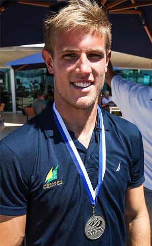 Matt Wearn was happy to have won Silver at the ISAF World Cup in the Laser. - 2014 ISAF Sailing World Cup, Melbourne. photo copyright  John Curnow taken at  and featuring the  class