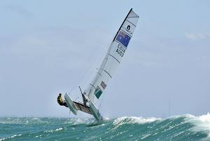 Nacra 17 - Waterhouse - Darmanin  - ISAF Sailing World Cup – Melbourne 2014. photo copyright Jeff Crow/ Sport the Library http://www.sportlibrary.com.au taken at  and featuring the  class
